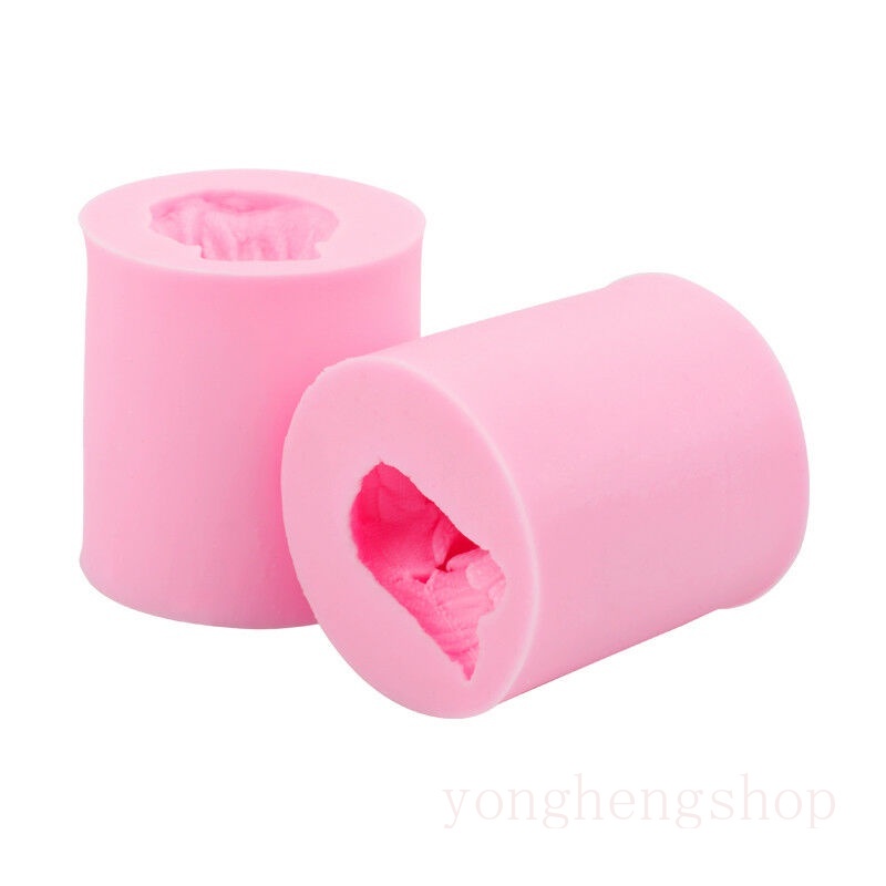 Khuôn silicon làm xà phòng hình gấu 3D dễ thương
