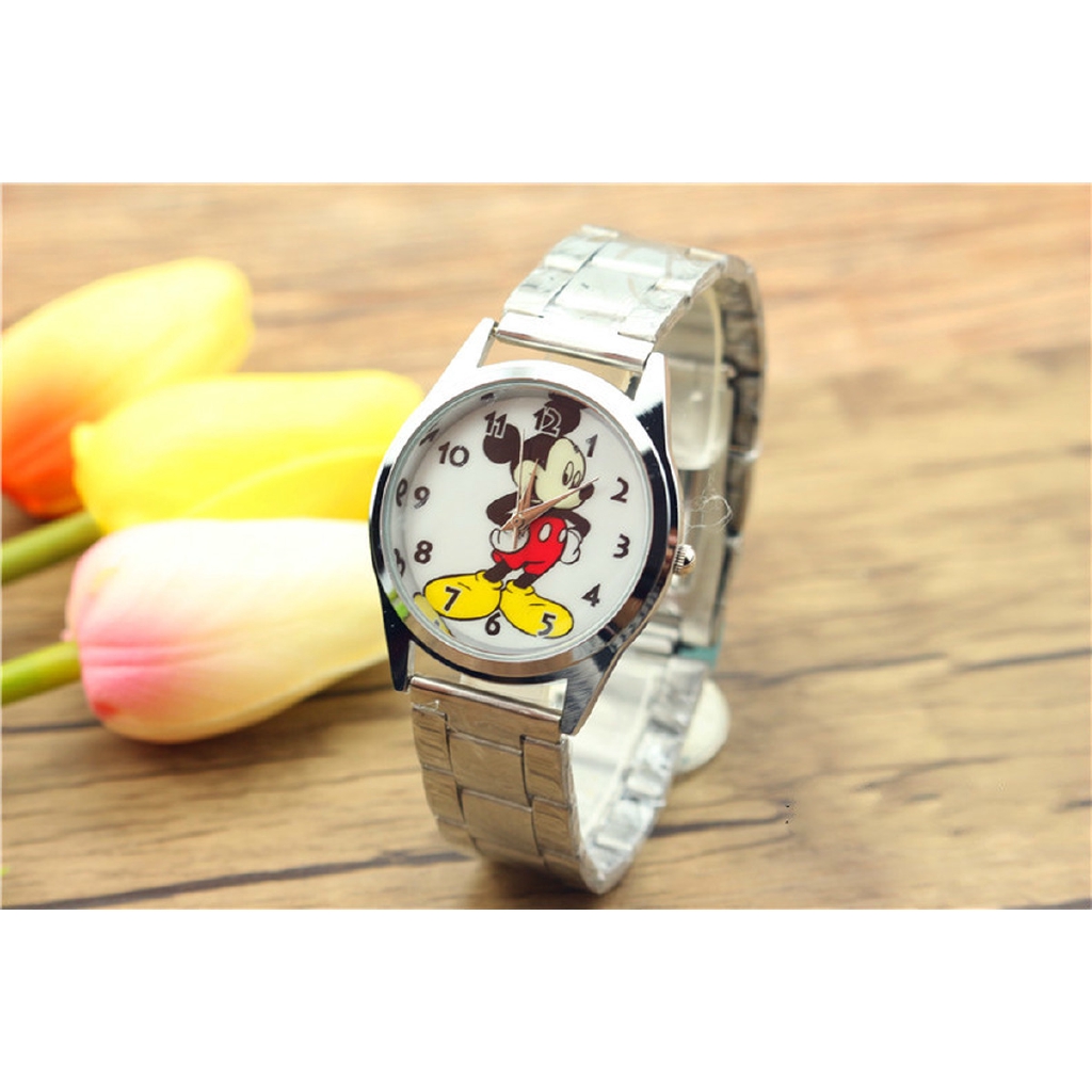 Đồng hồ đeo tay mickey minnie thời trang cho nam nữ