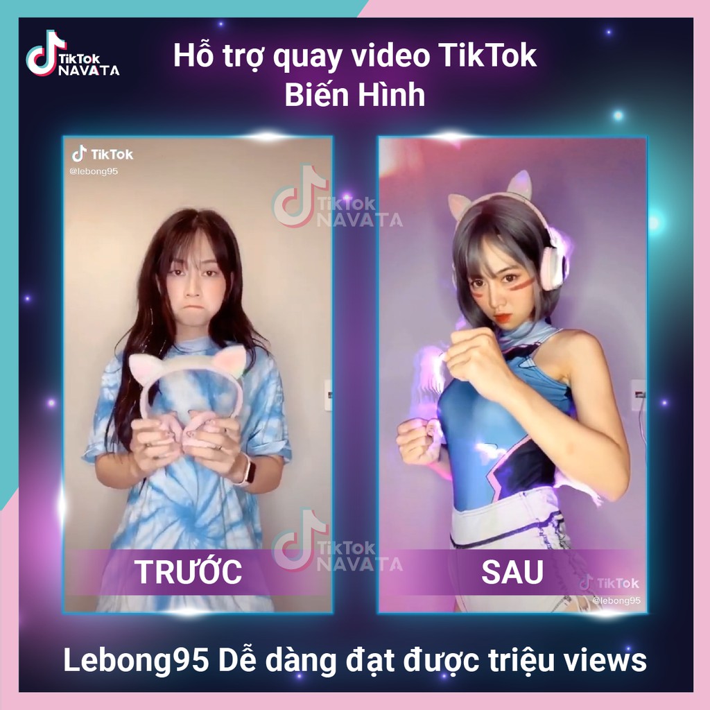 Tai nghe mèo Tiktok Bluetooth 5.1 - Phụ kiện đáng yêu để quay video TikTok
