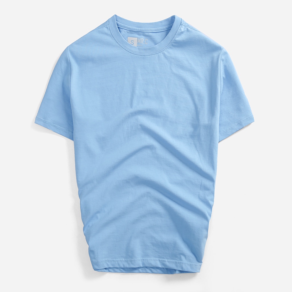 Áo thun trơn cao cấp MRC 2202100 chất vải cotton co giãn, mềm mịn, thấm hút tốt - MENFIT