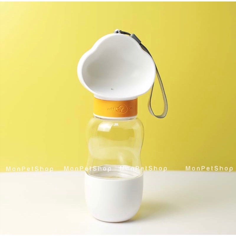 Bình nước du lịch cho thú cưng hình đám mây 2in1