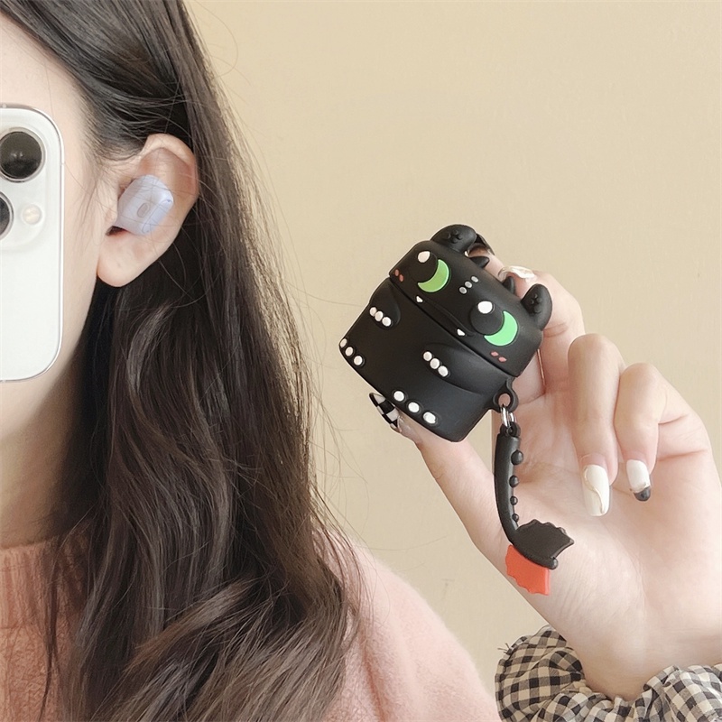 Vỏ Bảo Vệ Hộp Sạc Tai Nghe bluetooth Không Dây Baseus Bowie WM02 Bằng Silicon Mềm Họa Tiết Hoạt Hình 3D Dễ Thương