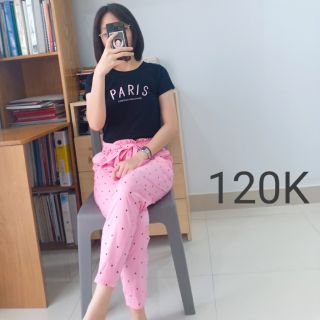 Bộ áo thun thái quần Kate 9 tấc nữ