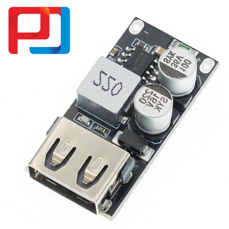 1 Mô Đun Hạ Áp USB QC3.0 QC2.0 USB DC-DC 6-32V 9V 12V 24V Sang Bảng Mạch Sạc Nhanh 5V