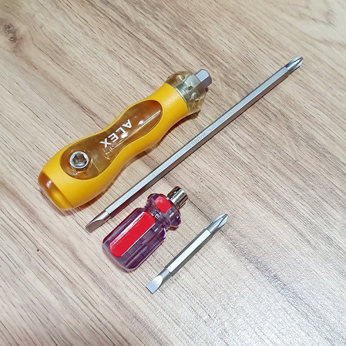 Bộ 2 Tua Vít 2 Đầu: Cán Tạo Lực Chữ T 26CM và Cán Mini 8CM ( màu sắt ngẫu nhiên)