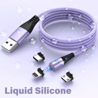 Cáp sạc nam châm aufu cổng micro usb type c cho điện thoại android