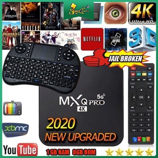 Hộp Tv Box 5g Wifi Mxq Pro Rom 4g + 64g Android Tv Thông Minh Box 4k + I8 Mini 3 Màu Kèm Màn Hình Cảm Ứng