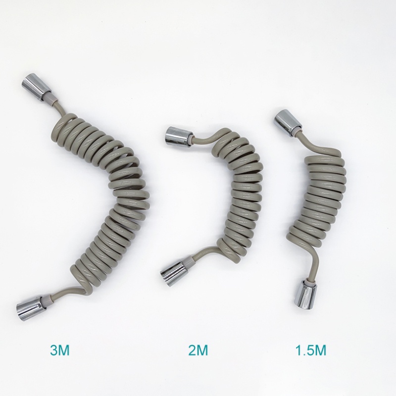 Ống Phun Nước Linh Hoạt Nhiều Màu 1.5/2/3m Cho Bồn Cầu Toilet Màu Trắng/Xám/Đen/Vàng/Xám/Đen