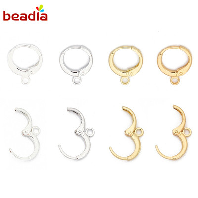 Móc xỏ hạt cườm BEADIA kiểu tròn bằng đồng mạ điện thời trang dùng làm trang sức DIY tiện dụng