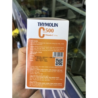 Viên Uống Tăng Đề Kháng - Thymolin C500