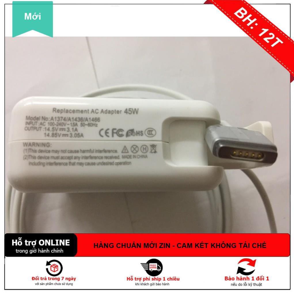 Sạc Macbook Air 14.85V-3.05A- 45W- magsafe 2