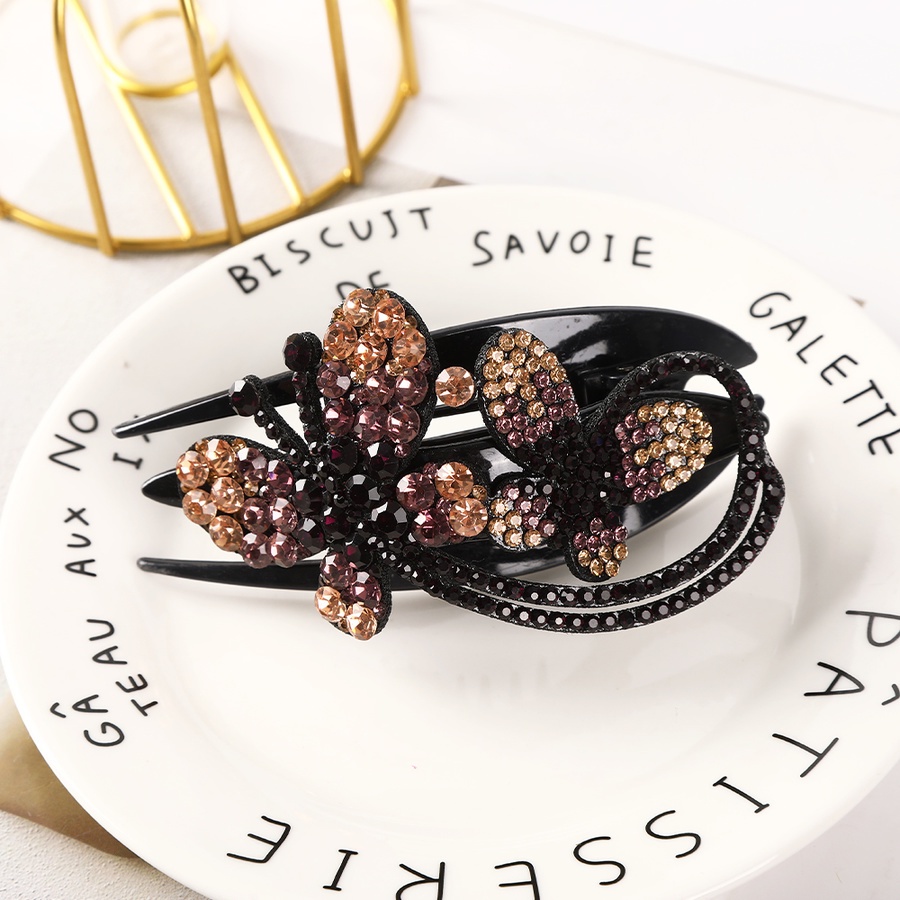 Kẹp Tóc Hình Bướm / Vịt Đính Đá Pha Lê Phong Cách Hàn Quốc