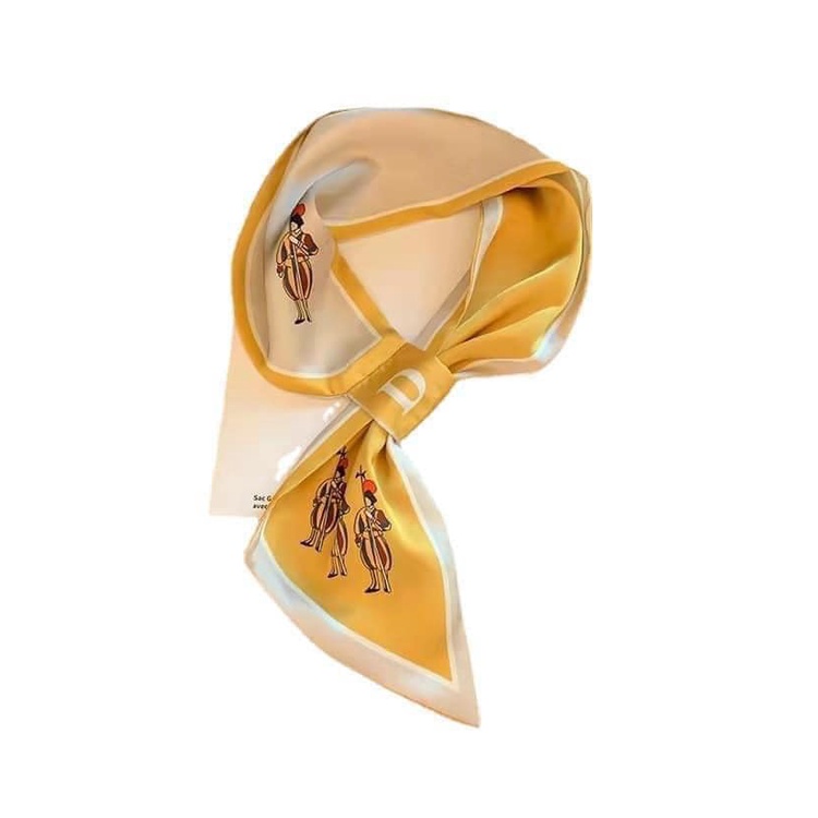 Khăn quàng cổ turban lụa cao cấp chữ H bản chữ nhật 15x75cm