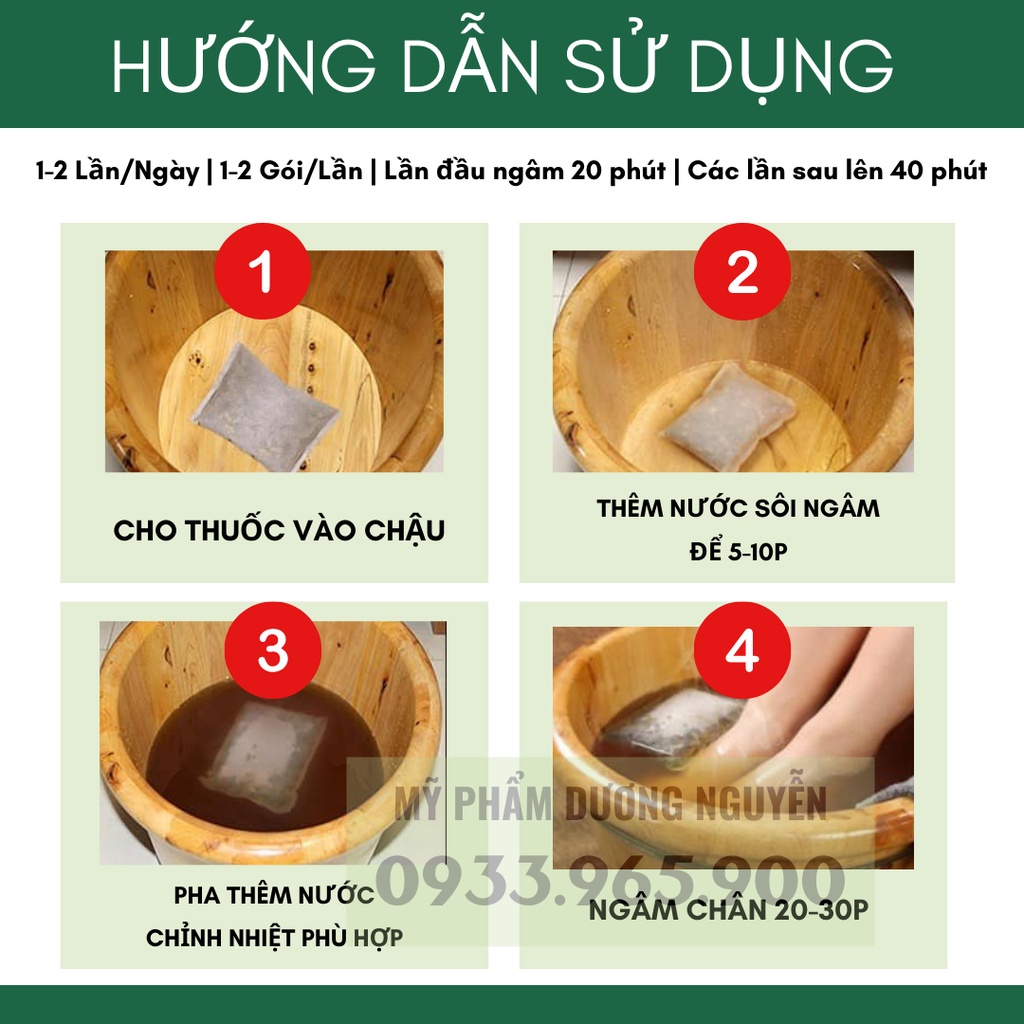 Thảo Dược Ngâm Chân Túi Lọc Đông Y  Giúp Thải Độc Giảm Đau Nhức - Tê Chân - Giảm Hôi Chân Đủ Vị