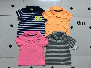 combo 4 áo bé trai carter có cổ