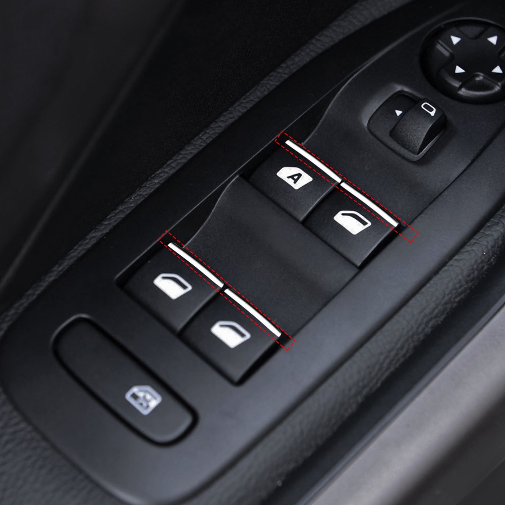 Khung Viền Nút Điều Khiển Cửa Sổ Xe Hơi Peugeot 4008 308 408 3008 2017-2020 ABS