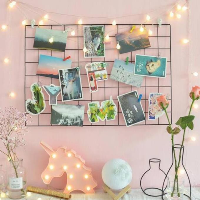 Tấm Lưới Trang Trí Treo Tường,Tấm Lưới Thép Lắp Ghép loại 1 ( Tặng đinh 3 chân)