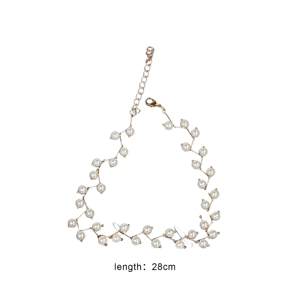 Vòng cổ choker hai lớp dây làm từ ngọc trai nhân tạo