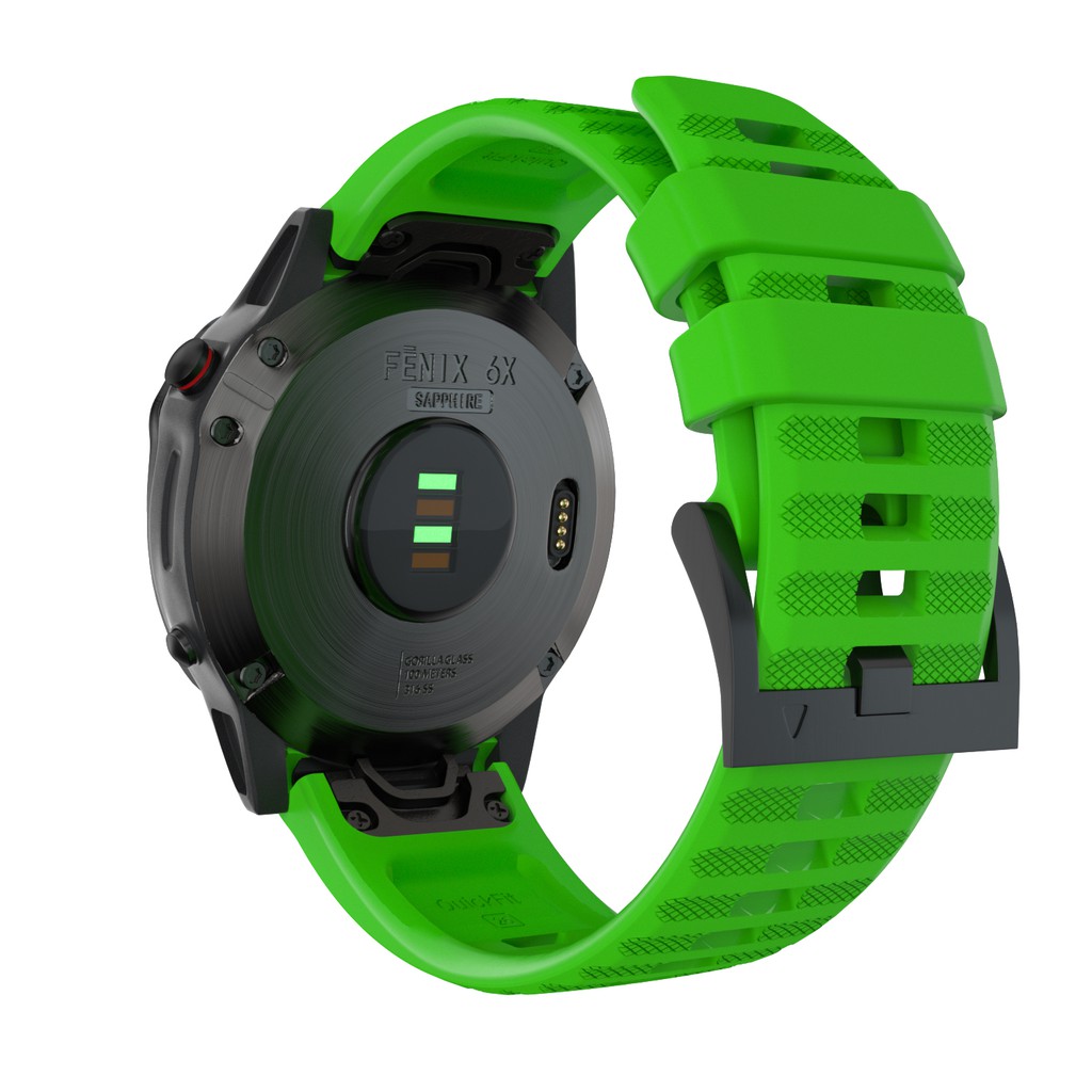 Dây đồng hồ đeo tay bằng silicon rộng 26mm đính sapphire cho Garmin Fenix 6X/Fenix 5X/5X Plus/Fenix3/3 HR/3
