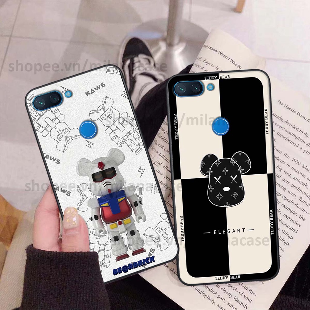 Ốp Xiaomi Mi 8 SE / Mi 8 Lite gấu be@rBrick gấu Teddy Kaws siêu đẹp, phong cách, cá tính