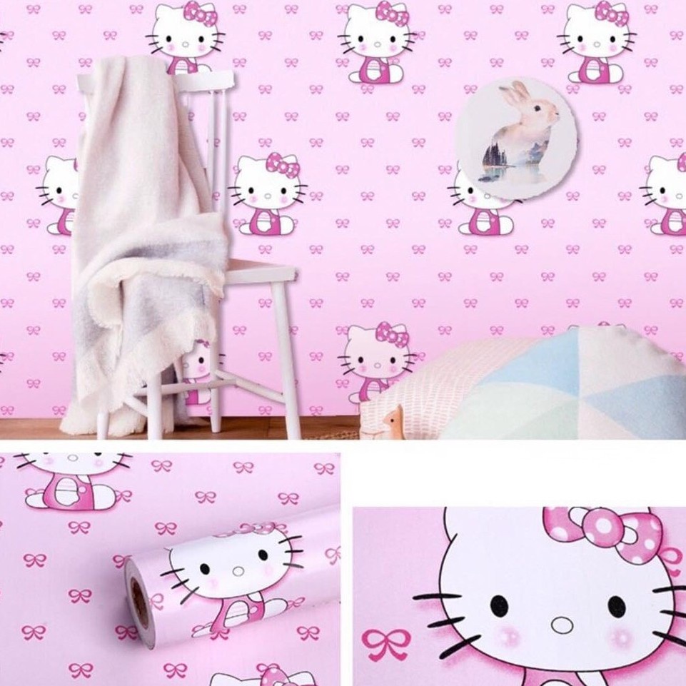 Giấy dán tường kity Nơ đẹp