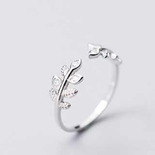 Nhẫn bạc đẹp ❤ FREESHIP ❤ Nhẫn Bạc Nữ 925 nhành lá Nguyệt Quế