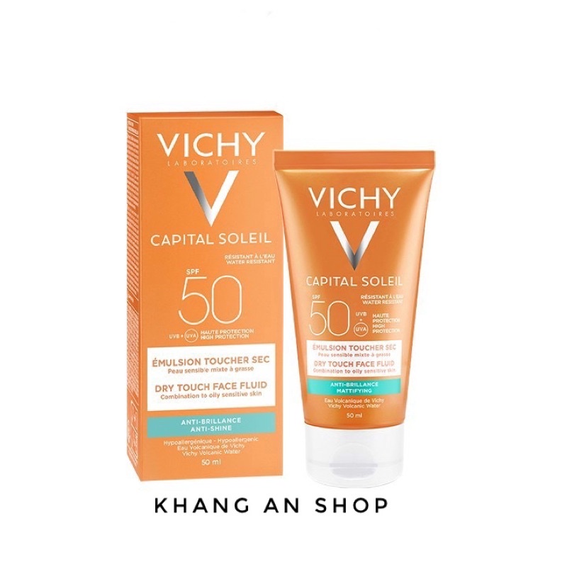 Kem chống nắng cho da dầu VICHY Ideal Soleil dry touch SPF 50+