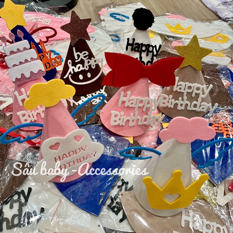 Mũ sinh nhật 3D phong cách Hàn Quốc nhiều mẫu đáng yêu cho bé