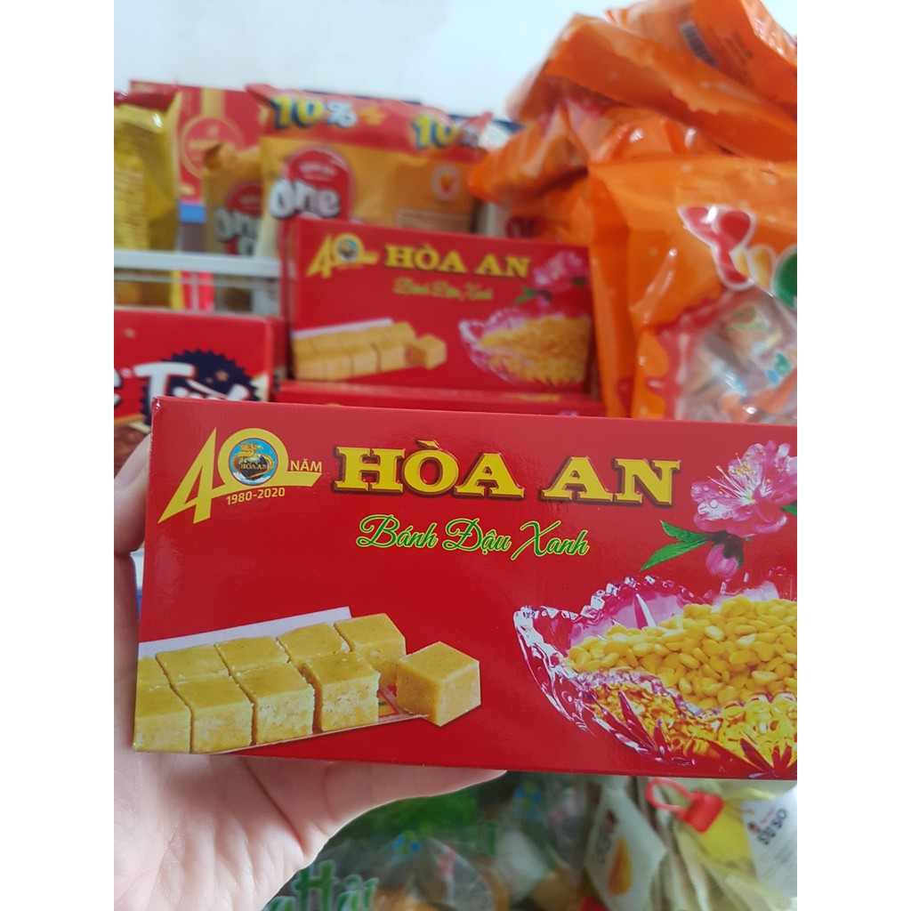 Bánh Đậu Xanh Hòa An Đặc Sản Hải Dương Hộp 200gr ( 10 khay nhỏ bên trong )