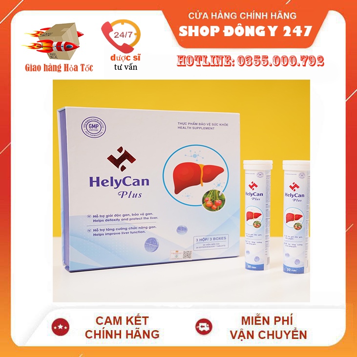 ✅ Helycan Plus 👍[Freeship] ❤️- Hỗ Trợ Giải Độc Gan