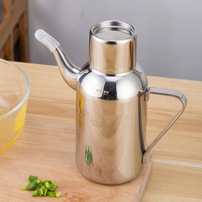 Bình Đựng Dầu Ăn / Nước Sốt Bằng Inox Chống Rò Rỉ Tiện Dụng Cho Nhà Bếp