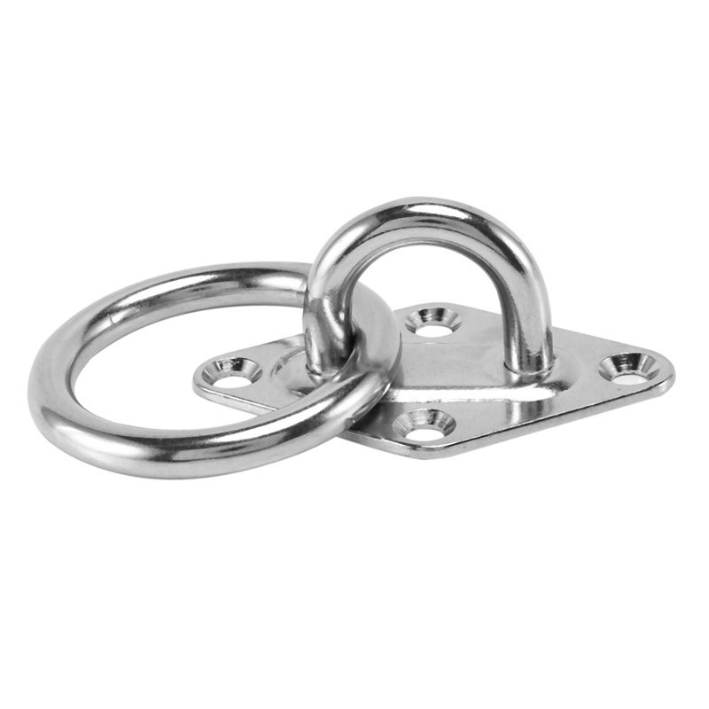 Móc treo võng gắn tường hoặc trần nhà chất liệu thép không gỉ kích thước 80mm X 50mm