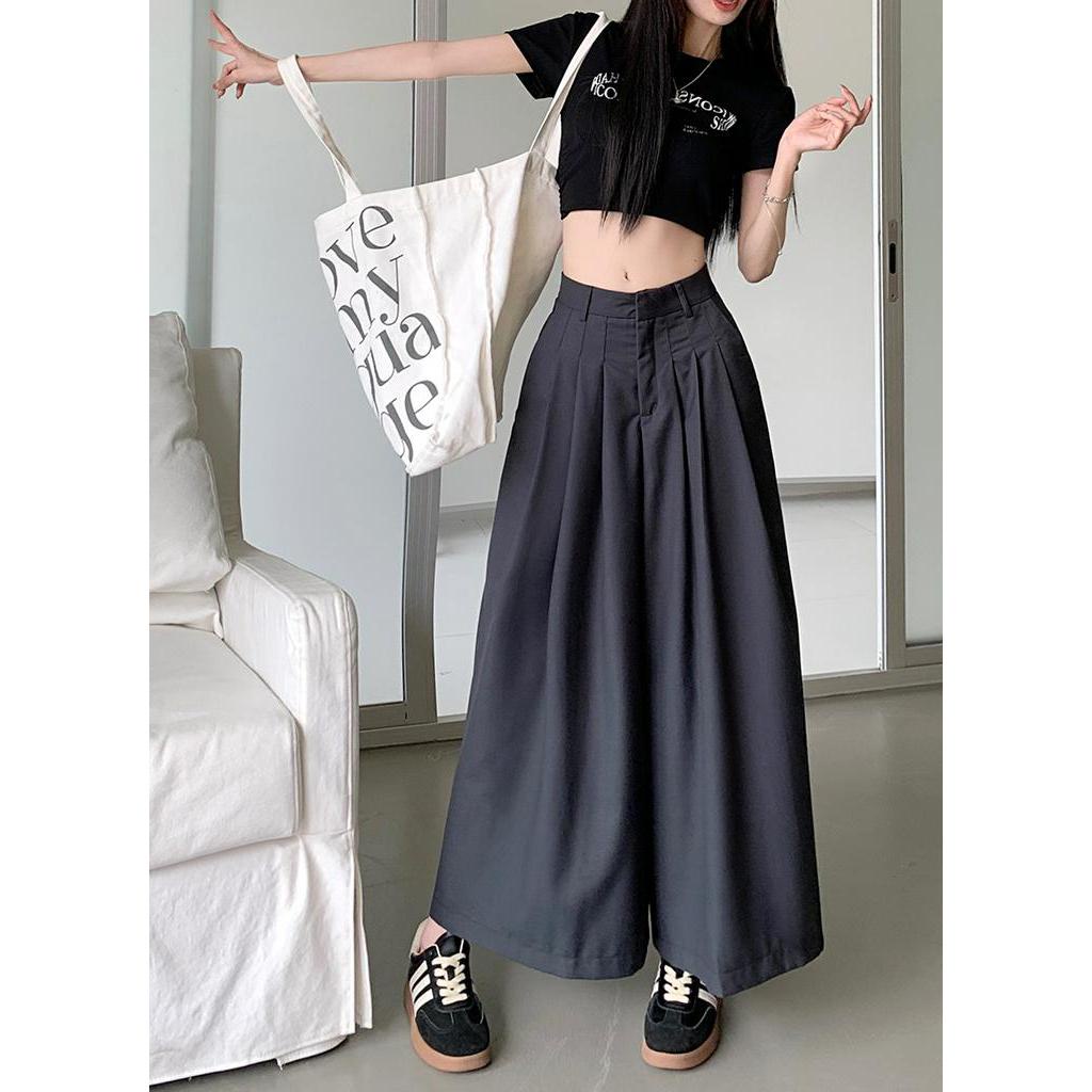 Quần Culottes Ống Rộng Xếp Ly Phong Cách Mới Mùa Hè 63920
