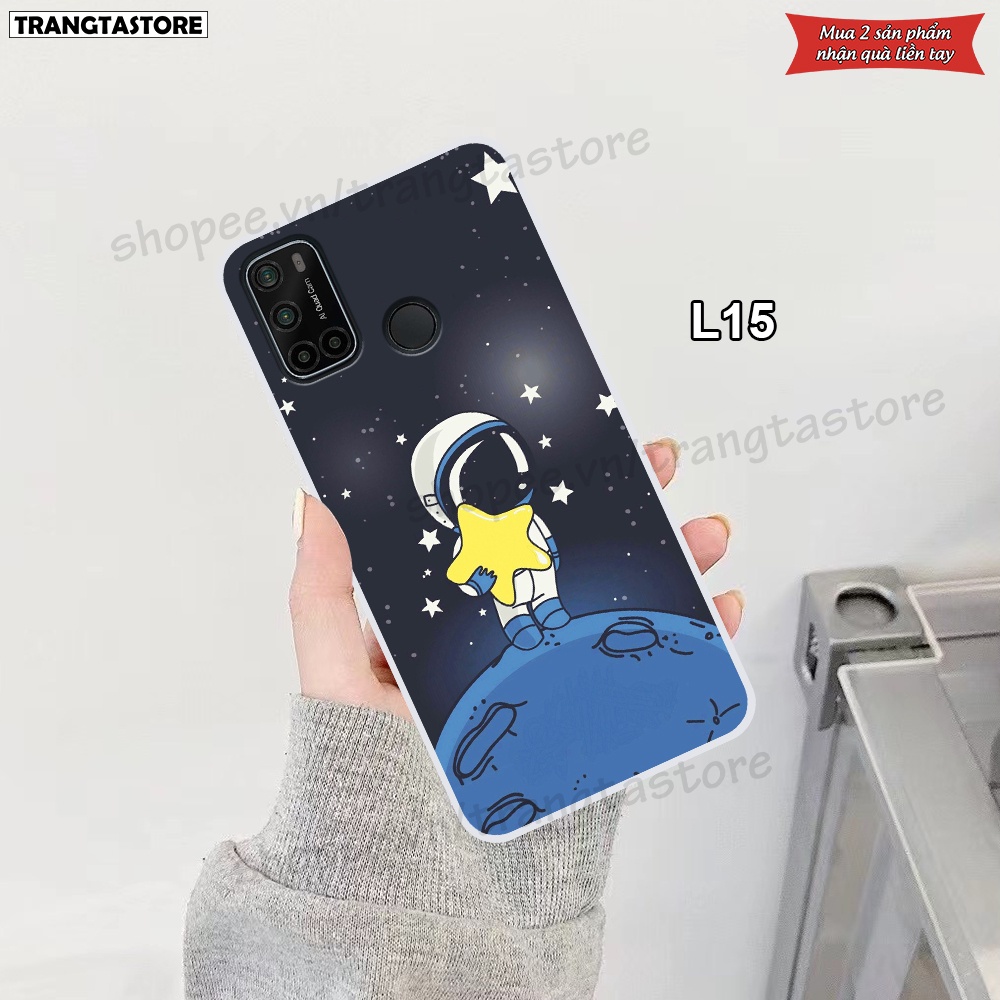 Ốp dẻo trong Vsmart Joy 4 - Star 5 - Live 4 in hình vũ trụ, phi hành gia, spaceX