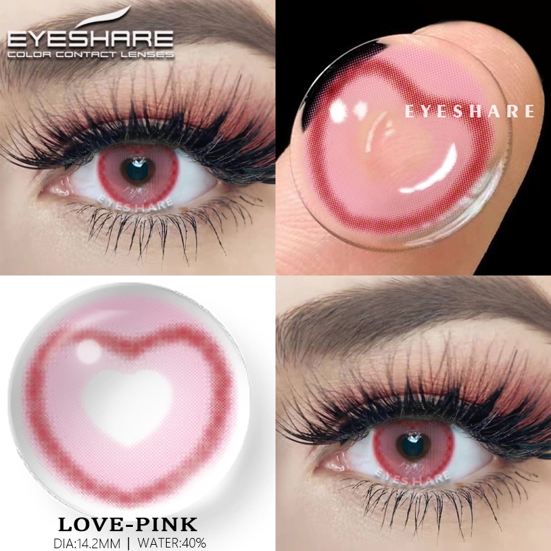 2 Kính Áp Tròng Màu Xanh Tự Nhiên Cho Mắt