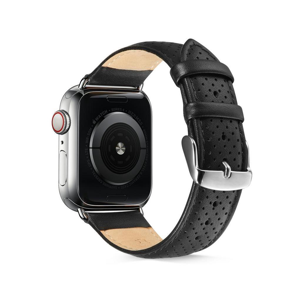 Dây da cá sấu thoáng khí cho đồng hồ Apple 38mm 42mm 40mm 44mm Series 6 SE 5 4 3 2 1