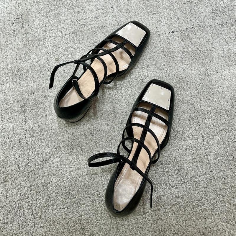 Giày Sandal Đế Dày Thời Trang Retro Âu Mỹ Cá Tính