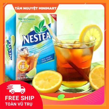 Hộp trà chanh Nestea chanh tuyết 18 gói x 14gr