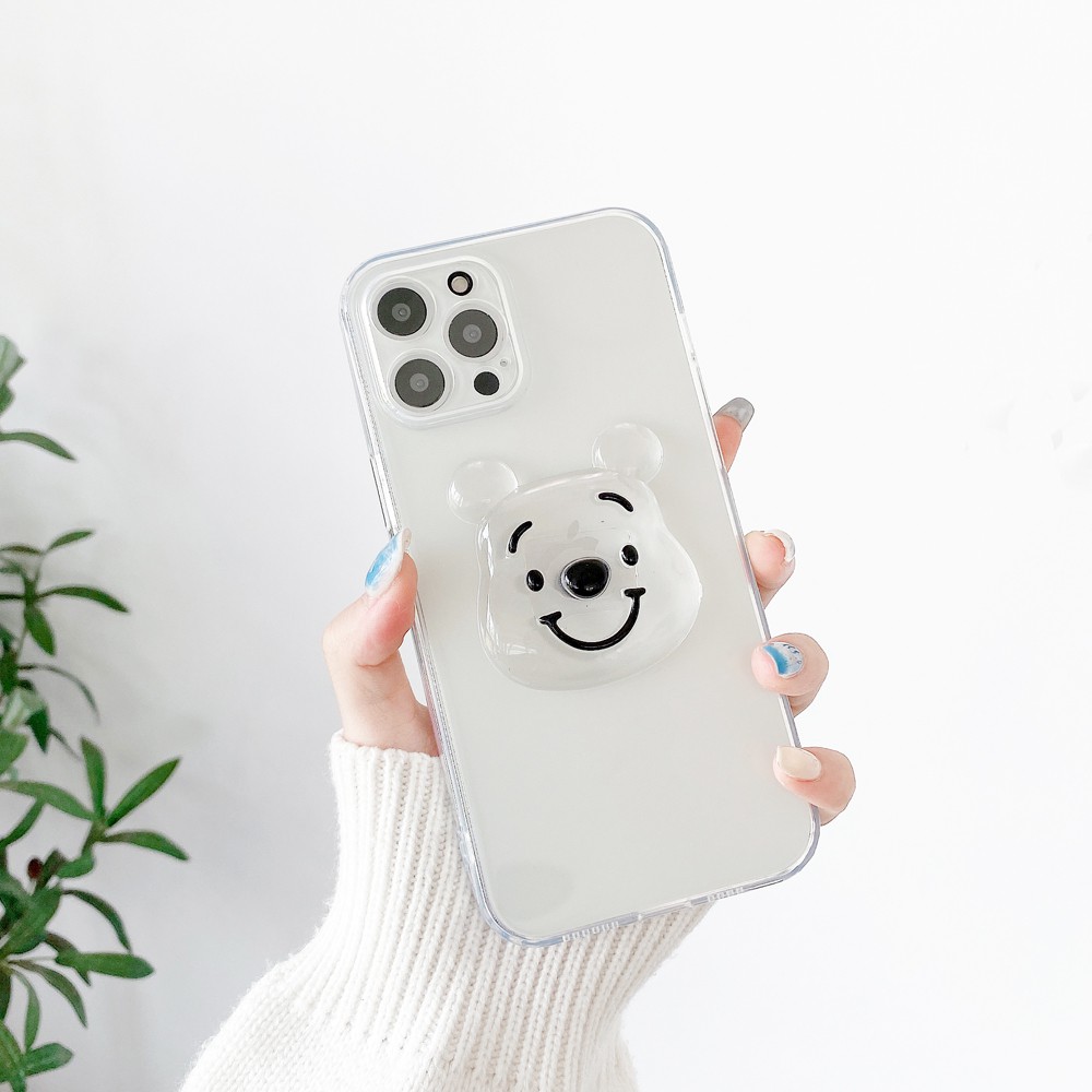 Huawei P30 P40 Pro Mate 20 30 40 Pro + Nova 5T 7i Nova 6 7 8 SE Nova 7 8 Pro Y9S Soft TPU Clear Cartoon 3D Bear Phone Case Full Cover Back Cases