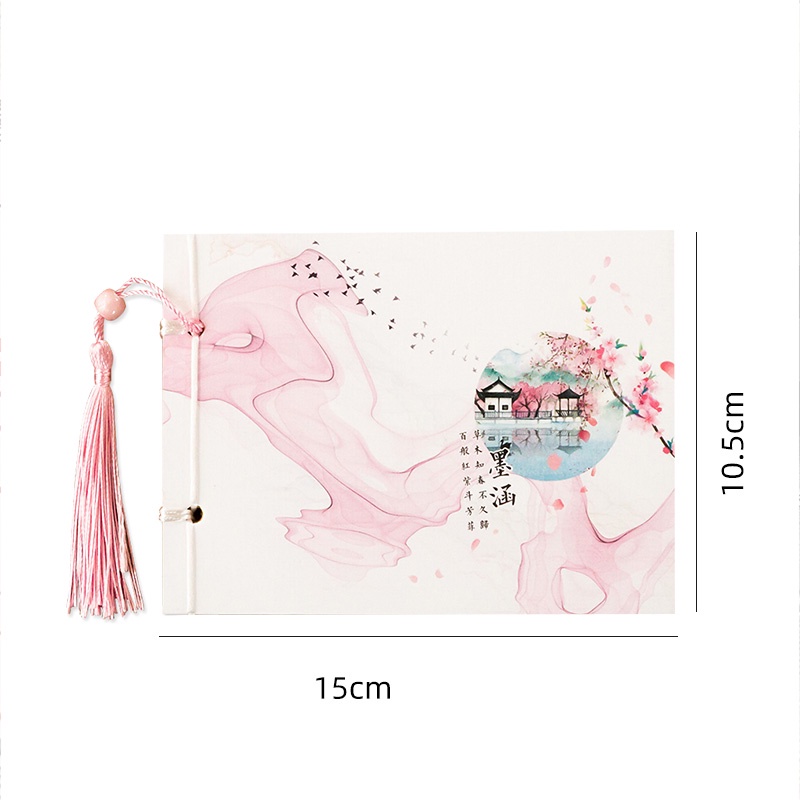 Sổ Tay Khổ A6 Có Dây Tua Rua Phong Cách Trung Hoa