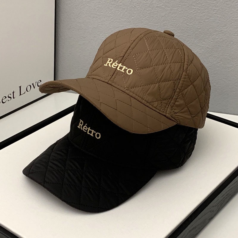 Mũ Lưỡi Trai Màu Đen Thêu Chữ Đơn Giản Thời Trang Thu Đông Phong Cách Hàn Quốc Cho Cặp Đôi