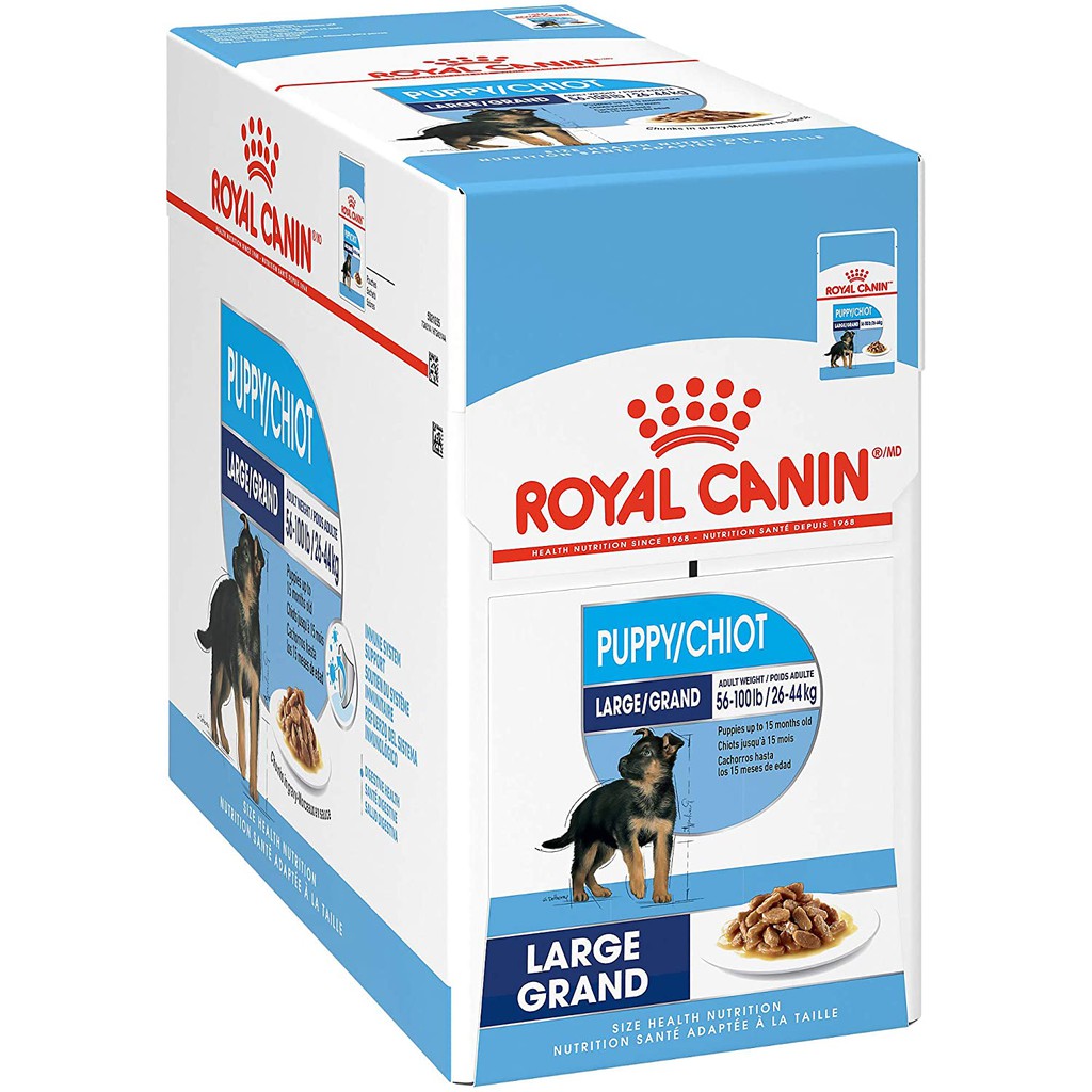 [Hộp 10 Gói] Pate Royal Canin Maxi Puppy Cho Chó Con Giống Lớn (140g)