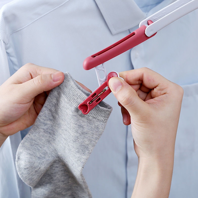 Set 10 Móc Phơi Đồ Có Thể Xoay 360 Độ Tiện Dụng° Thanh treo móc quần áo Gấp Gọn Chống Trượt Đa Năng Tiện Dụng Cho Người Lớn