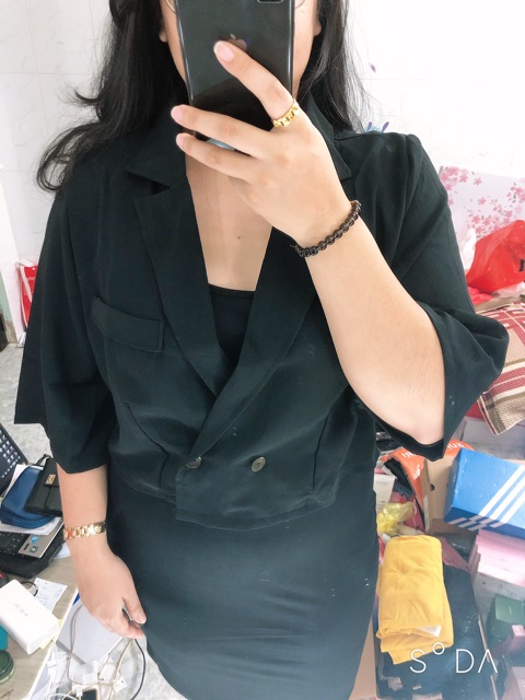 Set Khoác Vest Lửng + Body Tanktop Bigsize
