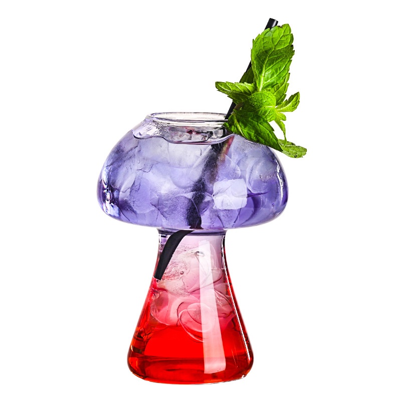 Cốc Thủy Tinh Uống Bia / Cà Phê Hình Nấm Chân Cao Cho Quán Bar