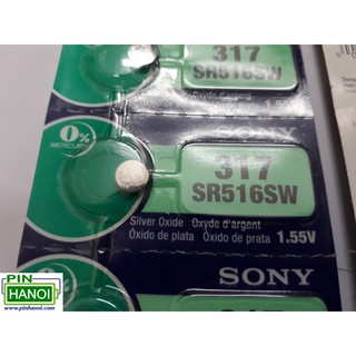 Pin cúc áo Sony Silver Oxide bạc SR516SW – 317