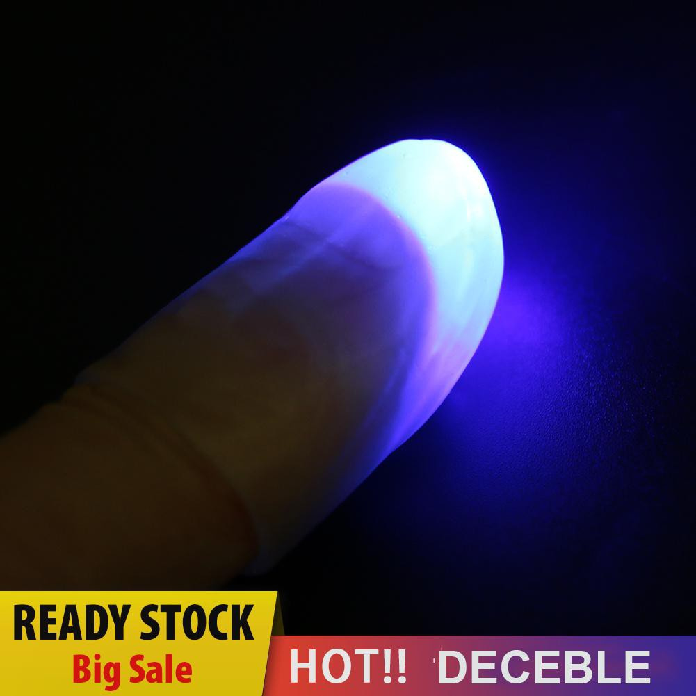 Pop It Fidget Đồ chơi 2pcs Magic Trick LED Finger Lamp Thumbs Light Halloween Đồ chơi Party Tool