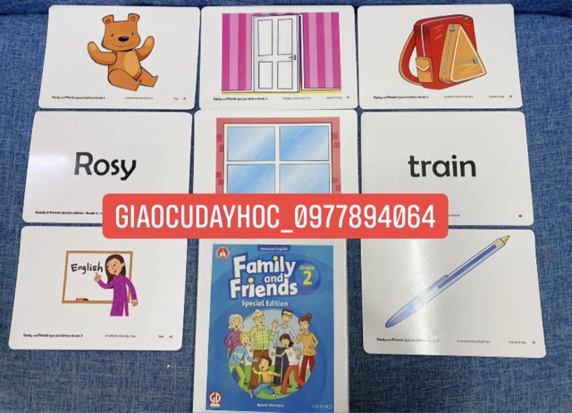 FLASHCARD FAMILY AND FRIENDS 2 - SPEACIAL  EDITION ( Giấy C300 cán bóng)