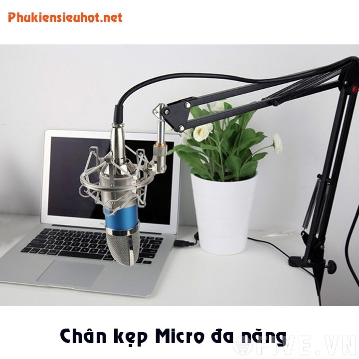 Chân kẹp mic thu âm đa năng chuyên dụng thu âm hoặc live stream -Combo Màng lọc âm và chân kẹp mic thu âm