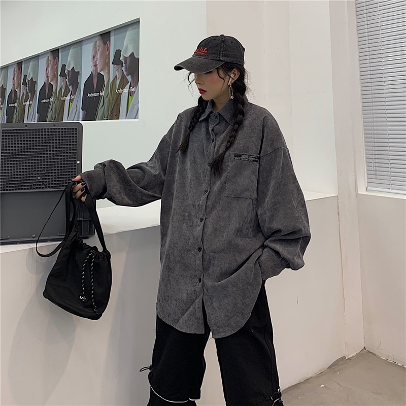 Áo Sơ Mi Tay Dài Vải Nhung Thời Trang Thu Đông 18012 | BigBuy360 - bigbuy360.vn